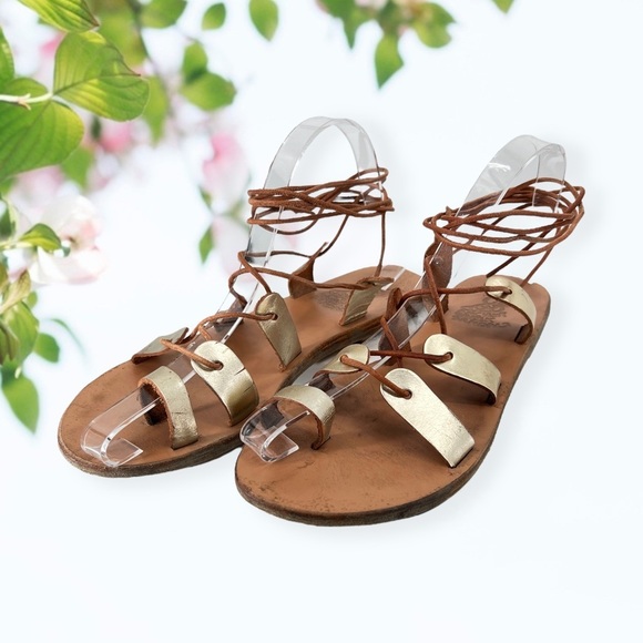 ANCIENT Greek Sandals Lace Up Gladiators - Picture 6 of 12